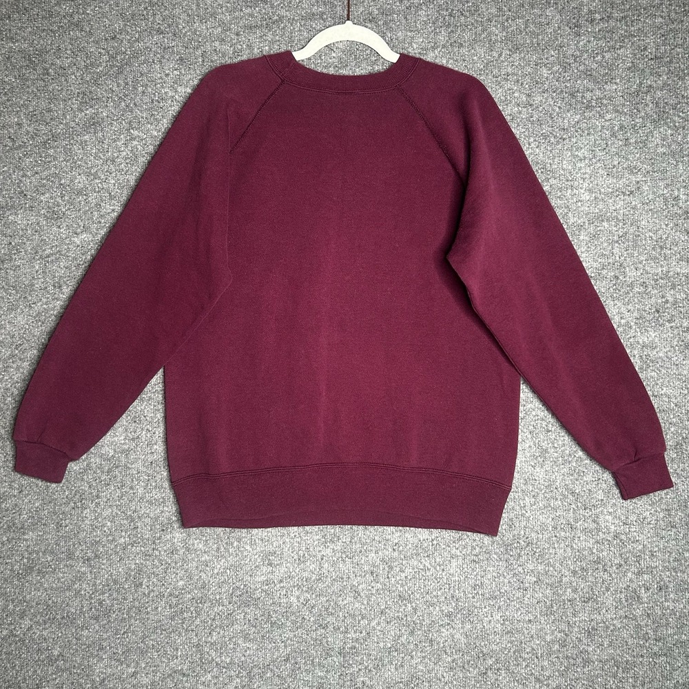 Vintage San Francisco 49ers Crewneck Sweatshirt Size Large Burgundy - Picture 2 of 6